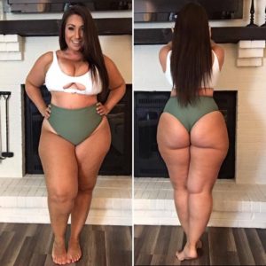 Photo de femme ronde noire devant et derrière